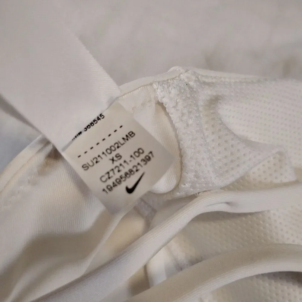 Nike Dri-Fit Indy Rainbow Ladder Sports Bra Size XS White